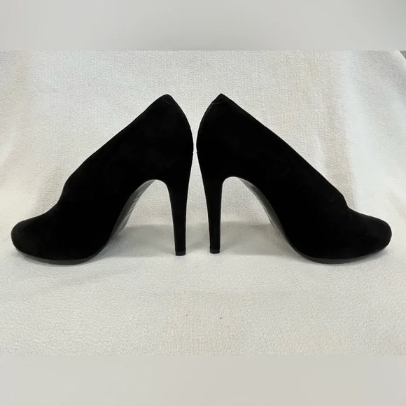 Hermes Florida Suede Black Heels 7.5 - Picture 1 of 16